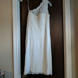 One shoulder lace dress